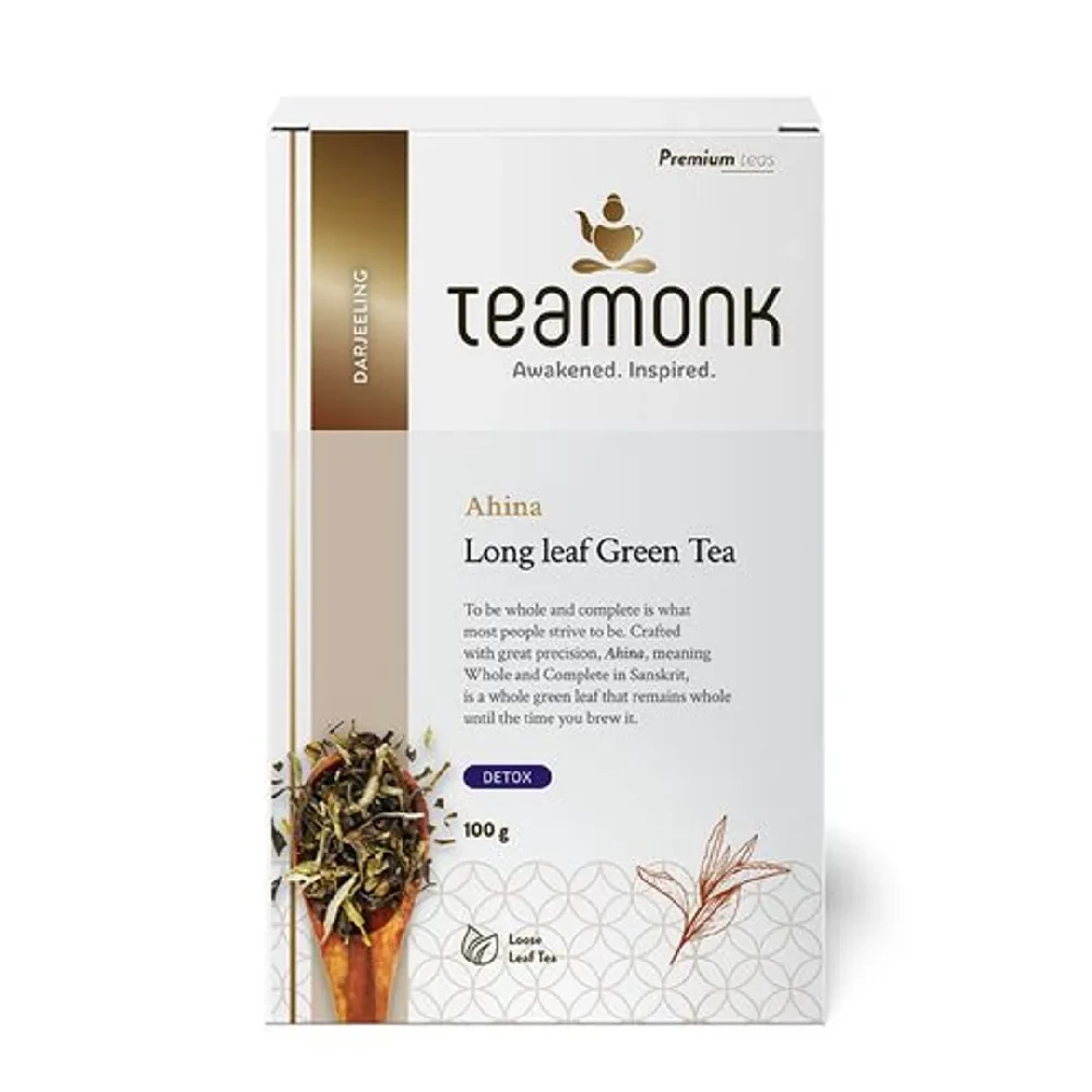 Teamonk Darjeeling Green Tea Bags - Ahina Long Leaf, 100 g-1.webp